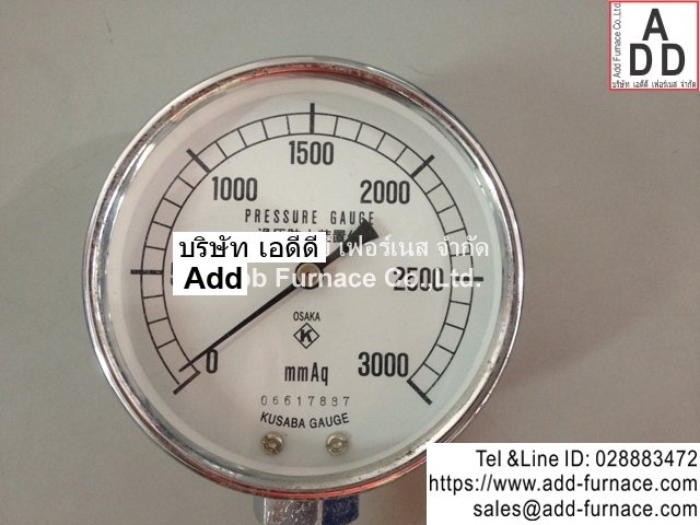 Kusaba Pressure Gauge 0to3000mmAq(2)